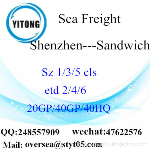 Shenzhen Port Sea Freight Shipping To Sandwich